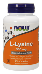 Лізін, L-Lysine, Now Foods, 500 мг, 100 капсул