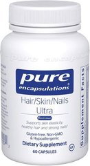Вітаміни для волосся, шкіри і нігтів, Hair / Skin / Nails Ultra, Pure Encapsulations, 60 капсул