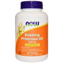 Масло вечірньої примули, Evening Primrose Oil, Now Foods, 500 мг 250 капсул
