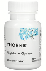 Молибден, Molybdenum Glycinate, Thorne Research, 1000 мкг, 60 капсул