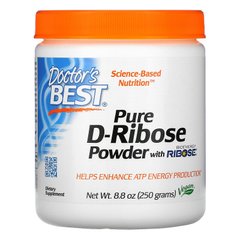 Чистая D-рибоза в порошку, Pure D-Ribose Powder with Bioenergy Ribose, Doctor's Best, 250 г