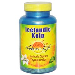 Ламінарія Ісландська, Icelandic Kelp, Nature's Life, 500 таблеток