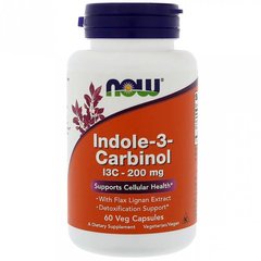 Індол 3 карбінол, Indole-3-Carbinol, Now Foods, 200 мг, 60 капсул
