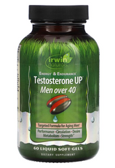 Тестостерон для мужчин старше 40 лет, Irwin Naturals, Testosterone UP, 60 мягких таблеток
