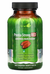 Поддержка здоровья простаты и улучшения кровообращения, Prosta-Strong RED, Irwin Naturals, 80 гелевих капсул