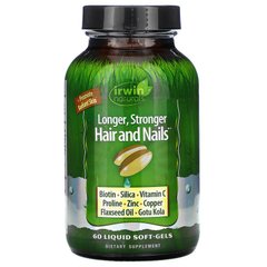Комплекс для волосся, шкіри та нігтів, Healthy Skin Hair Plus Nails, Irwin Naturals, 60 капсул