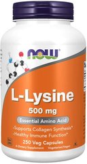 L-Лізин, L-Lysine, Now Foods, 500 мг, 250 капсул