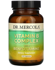 Витамины группы В с бенфотиамином, Vitamin B Complex, Dr. Mercola, 60 капсул