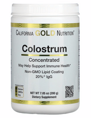 Молозиво, Colostrum, California Gold Nutrition, концентрований порошок, 200 гр.