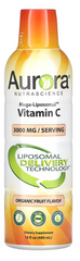 Витамин С липосомальный, Mega-Liposomal Vitamin C, Aurora Nutrascience, органик, вкус фруктов, 3000 мг, 480 мл