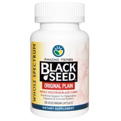 Черный тмин,  Black Seed, Original Plain, Amazing Herbs, 475 мг, 100 капсул