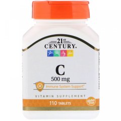Вітамін С, Vitamin C, 21st Century, 500 мг, 110 таблеток