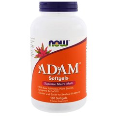 Витамины для мужчин Адам, Adam Men's Multi, Now Foods, 180 капсул