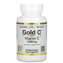 Вітамін C, Gold C, California Gold Nutrition, 1000 мг, 60 капсул