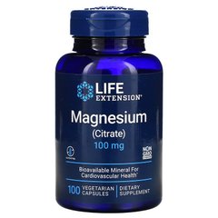 Цитрат магнію, Magnesium (Citrate), Life Extension, 100 мг, 100 вегетаріанських капсул