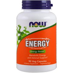 Енергія, Energy, Metabolic Energy and Adrenal Support, Now Foods, 90 капсул