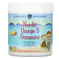Риб'ячий жир, Омега-3 для дітей, зі смаком мандарину, Omega-3 Gummies, Nordic Naturals, 120 жувальних цукерок