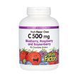 Вітамін C жувальний, Fruit-Flavor Chew C 500 mg, Natural Factors, ягідний смак, 500 мг, 90 жувальних вафель