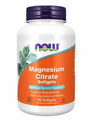 Магний цитрат, Magnesium Citrate, Now Foods, 134 мг, 90 гелевых капсул
