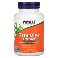 Экстракт кошачьего когтя, Cat's Claw Extract, Now Foods, 120 растительных капсул