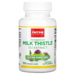 Расторопша, Milk Thistle, Jarrow Formulas, стандартизированная, 150 мг, 100 вег. капсул