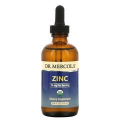 Цинк жидкий, Zinc, Dr. Mercola, 15 мг, 115 мл