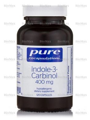 Индол-3-Карбинол, Indole-3-Carbinol, Pure Encapsulations, 400 мг, 120 капсул
