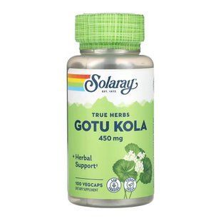 Готу кола, Gotu Kola, Solaray, 450 мг, 100 вегетаріанських капсул
