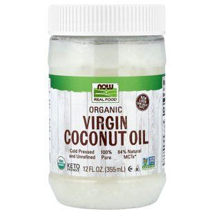 Кокосова олія, Coconut Oil, Now Foods, Real Food, першого віджиму, органік, 355 мл