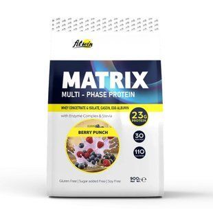 Комплексний протеїн, Matrix Multi-Phase Protein, FitWin, смак ягідного пуншу, 23 г білка, 900 г