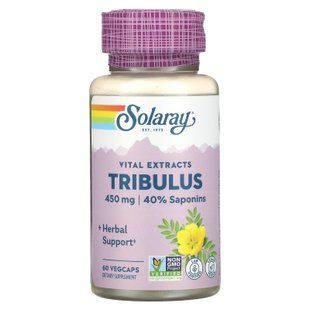 Трибулус, Tribulus Extract, Solaray, для мужчин, 450 мг, 60 вегетарианских капсул