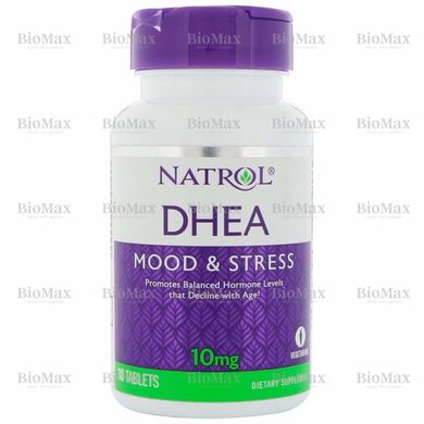 Дегідроэпіандростерон, DHEA, Natrol, 10 мг, 30 таблеток