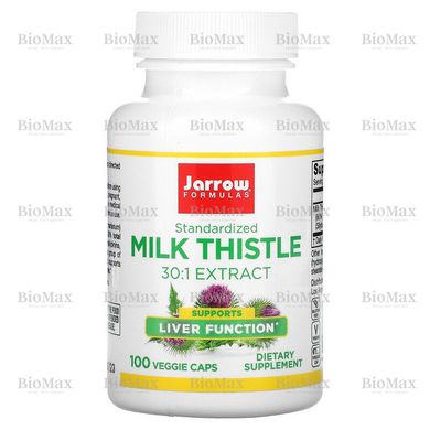 Розторопша, Milk Thistle, Jarrow Formulas, стандартизована, 150 мг, 100 вег. капсул