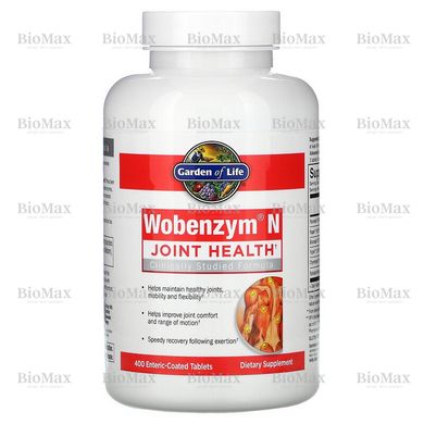 Здоровье суставов, Joint Health, Wobenzym N, 400 таблеток