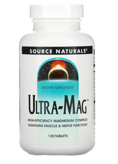 Магний ультра, Ultra-Mag, Source Naturals, 200 мг, 120 таблеток