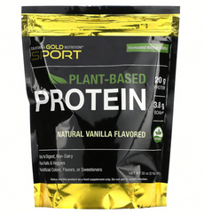 Растительный протеин со вкусом ванили (веганский, легкоусвояемый), Vanilla Flavor Plant-Based Protein, California Gold Nutrition, 907 г.