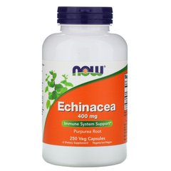 Эхинацея, Echinacea, Now Foods, 400 мг, 250 растительных капсул