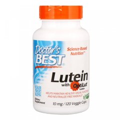 Лютеїн, Lutein with OptiLut, Doctor's Best, 10 мг, 120 капсул