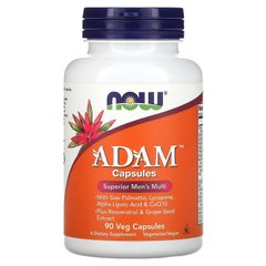 Витамины для мужчин Адам, Adam Men's Multi, Now Foods, 90 вег. капсул