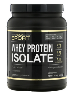 Изолят сывороточного протеина, WPI 90, California Gold Nutrition, 454 г