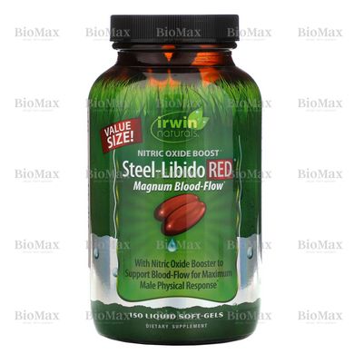 Витамины для либидо мужчин, Steel-Libido Red, Irwin Naturals, 150 капсул