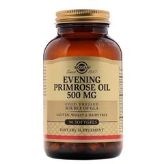 Масло вечерней примулы, Evening Primrose Oil, Solgar, 500 мг, 90 капсул