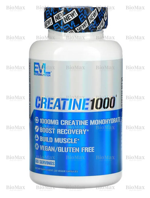 Креатин моногидрат (Creatine1000), EVLution Nutrition, 500 мг 120 капсул