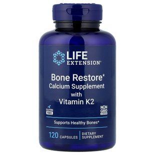 Відновлення кісток + К2, Bone Restore, Life Extension, 120 капсул
