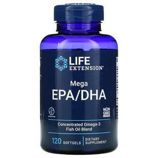 Омега 3, EPA DHA, Omega Foundations, Life Extension, 2000 мг, 120 капсул