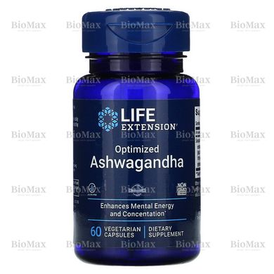 Екстракт Ашваганди, Ashwagandha Extract, Life Extension, 60 капсул