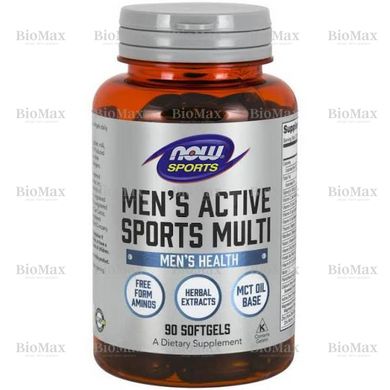 Мультивітаміни для чоловіків, Men's Extreme Multi, Now Foods, Sports, 90 капсул