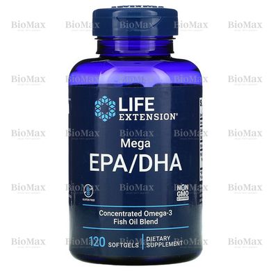 Рыбий жир, Омега 3, EPA DHA, Omega Foundations, Life Extension, 2000 мг, 120 капсул