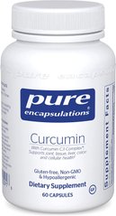 Куркумін, Curcumin, Pure Encapsulations, 250 мг, 60 капсул