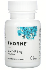 Метафолин, 5-MTHF (Витамин В9), Thorne Research, 1 мг, 60 капсул